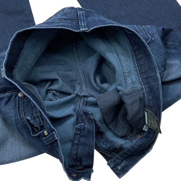 7 For All Mankind 7FAM Bootcut Jeans 28 Dark Blue Wash - Picture 6 of 13